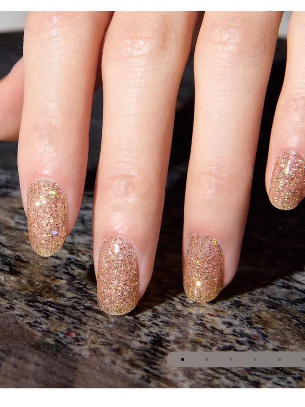 Gold Glitter/Sparkling Rose Gold Nail Polish Strips